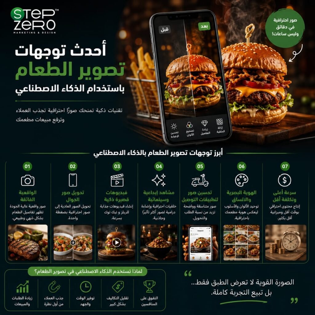 أحدث توجهات تصوير الطعام باستخدام الذكاء الاصطناعي في 2025